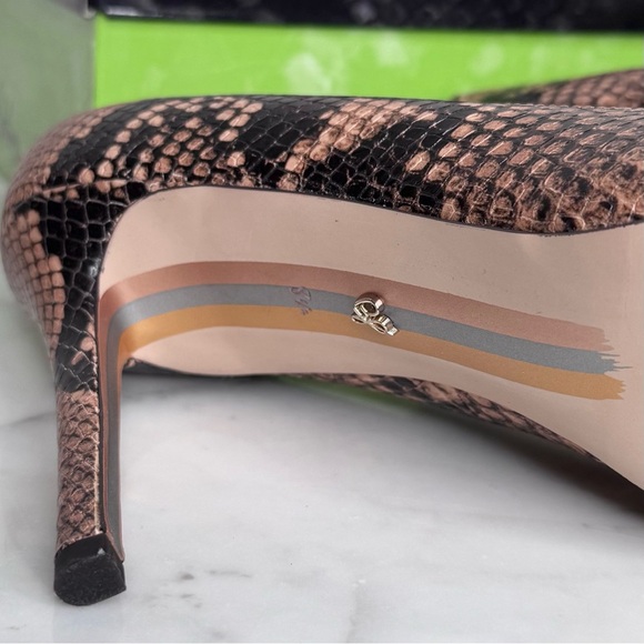 Sam Edelman snake print,genuine leather Hazel style SZ 8 1/2 beautiful condition - Picture 5 of 12